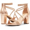 image:imageDREAM PAIRS Womens Chunky Block Heel Sandals Open Toe Ankle Strap Dress Shoes Comfortable Wedding Guest Heels for Party Prom and Formal EventsChampagnepu