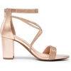 image:imageDREAM PAIRS Womens Chunky Block Heel Sandals Open Toe Ankle Strap Dress Shoes Comfortable Wedding Guest Heels for Party Prom and Formal EventsChampagnepu
