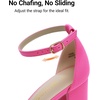 image:imageDREAM PAIRS Womens Chunky Block Heel Sandals Open Toe Ankle Strap Dress Shoes Comfortable Wedding Guest Heels for Party Prom and Formal EventsFuchsiasuede