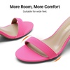 image:imageDREAM PAIRS Womens Chunky Block Heel Sandals Open Toe Ankle Strap Dress Shoes Comfortable Wedding Guest Heels for Party Prom and Formal EventsFuchsiasuede