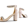 image:imageDREAM PAIRS Womens Chunky Block Heel Sandals Open Toe Ankle Strap Dress Shoes Comfortable Wedding Guest Heels for Party Prom and Formal EventsNude Pinksatin