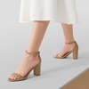 image:imageDREAM PAIRS Womens Chunky Block Heel Sandals Open Toe Ankle Strap Dress Shoes Comfortable Wedding Guest Heels for Party Prom and Formal EventsNudePu
