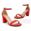 image:imageDREAM PAIRS Womens Chunky Block Heel Sandals Open Toe Ankle Strap Dress Shoes Comfortable Wedding Guest Heels for Party Prom and Formal EventsRedSuede