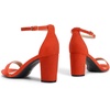 image:imageDREAM PAIRS Womens Chunky Block Heel Sandals Open Toe Ankle Strap Dress Shoes Comfortable Wedding Guest Heels for Party Prom and Formal EventsRedSuede