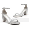 image:imageDREAM PAIRS Womens Chunky Block Heel Sandals Open Toe Ankle Strap Dress Shoes Comfortable Wedding Guest Heels for Party Prom and Formal EventsSilverGlitter