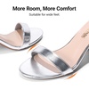 image:imageDREAM PAIRS Womens Chunky Block Heel Sandals Open Toe Ankle Strap Dress Shoes Comfortable Wedding Guest Heels for Party Prom and Formal EventsSilvermetallic