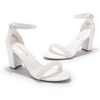 image:imageDREAM PAIRS Womens Chunky Block Heel Sandals Open Toe Ankle Strap Dress Shoes Comfortable Wedding Guest Heels for Party Prom and Formal EventsWhitePearl