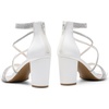 image:imageDREAM PAIRS Womens Chunky Block Heel Sandals Open Toe Ankle Strap Dress Shoes Comfortable Wedding Guest Heels for Party Prom and Formal EventsWhitepu