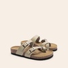 image:imageDREAM PAIRS Womens Comfortable Cork Sandals Suede Leather Insole Slides Arch Support Walking SandalsBeige