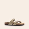 image:imageDREAM PAIRS Womens Comfortable Cork Sandals Suede Leather Insole Slides Arch Support Walking SandalsBeige