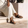 image:imageDREAM PAIRS Womens Comfortable Cork Sandals Suede Leather Insole Slides Arch Support Walking SandalsBlack