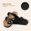 image:imageDREAM PAIRS Womens Comfortable Cork Sandals Suede Leather Insole Slides Arch Support Walking SandalsBlack