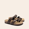 image:imageDREAM PAIRS Womens Comfortable Cork Sandals Suede Leather Insole Slides Arch Support Walking SandalsBrown