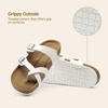 image:imageDREAM PAIRS Womens Comfortable Cork Sandals Suede Leather Insole Slides Arch Support Walking SandalsWhite