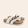 image:imageDREAM PAIRS Womens Comfortable Cork Sandals Suede Leather Insole Slides Arch Support Walking SandalsWhite