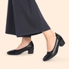 image:imageDREAM PAIRS Womens Low Chunky Block Heel Dress Shoes Closed Round Toe Comfortable Heels Work Wedding Office Pumps Shoes