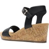 image:imageDREAM PAIRS Womens Open Toe Buckle Ankle Strap Platform Wedge Sandals for Women Summer Dressy ShoesBlackPu