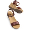 image:imageDREAM PAIRS Womens Open Toe Buckle Ankle Strap Platform Wedge Sandals for Women Summer Dressy ShoesBrownpu