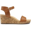 image:imageDREAM PAIRS Womens Open Toe Buckle Ankle Strap Platform Wedge Sandals for Women Summer Dressy ShoesCamelPu