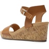 image:imageDREAM PAIRS Womens Open Toe Buckle Ankle Strap Platform Wedge Sandals for Women Summer Dressy ShoesCamelPu