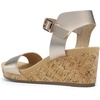 image:imageDREAM PAIRS Womens Open Toe Buckle Ankle Strap Platform Wedge Sandals for Women Summer Dressy ShoesGoldpu