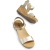 image:imageDREAM PAIRS Womens Open Toe Buckle Ankle Strap Platform Wedge Sandals for Women Summer Dressy ShoesGoldpu