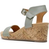 image:imageDREAM PAIRS Womens Open Toe Buckle Ankle Strap Platform Wedge Sandals for Women Summer Dressy ShoesGreyPu
