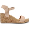 image:imageDREAM PAIRS Womens Open Toe Buckle Ankle Strap Platform Wedge Sandals for Women Summer Dressy ShoesNudePu