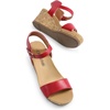 image:imageDREAM PAIRS Womens Open Toe Buckle Ankle Strap Platform Wedge Sandals for Women Summer Dressy ShoesRedPu