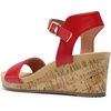 image:imageDREAM PAIRS Womens Open Toe Buckle Ankle Strap Platform Wedge Sandals for Women Summer Dressy ShoesRedPu
