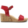 image:imageDREAM PAIRS Womens Open Toe Buckle Ankle Strap Platform Wedge Sandals for Women Summer Dressy ShoesRedPu