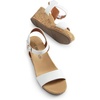 image:imageDREAM PAIRS Womens Open Toe Buckle Ankle Strap Platform Wedge Sandals for Women Summer Dressy ShoesWhitePu