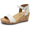 image:imageDREAM PAIRS Womens Open Toe Buckle Ankle Strap Platform Wedge Sandals for Women Summer Dressy ShoesWhitePu
