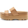 image:imageDREAM PAIRS Womens Platform Slides Sandals Comfortable Arch Support Two Strap Slip On Fashion Beach Wedge SandalsNude