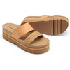 image:imageDREAM PAIRS Womens Platform Slides Sandals Comfortable Arch Support Two Strap Slip On Fashion Beach Wedge SandalsTan