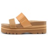 image:imageDREAM PAIRS Womens Platform Slides Sandals Comfortable Arch Support Two Strap Slip On Fashion Beach Wedge SandalsTan