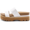 image:imageDREAM PAIRS Womens Platform Slides Sandals Comfortable Arch Support Two Strap Slip On Fashion Beach Wedge SandalsWhite