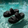 image:imageDREAM PAIRS Womens Platform Slip on Adjustable Sandals Lightweight Comfortable NonSlip Vacation Beach Chunky Open Toe Wedges for Summer Waterproof Shoes 2026All Black