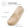 image:imageDREAM PAIRS Womens Platform Slip on Adjustable Sandals Lightweight Comfortable NonSlip Vacation Beach Chunky Open Toe Wedges for Summer Waterproof Shoes 2026Nude