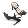 image:imageDREAM PAIRS Womens Slingback Heels High Stilettos Open Square Toe Ankle Strap Pumps Sexy Comfort Strappy Dress Shoes Wedding Bridal Heeled SandalsBlackpu