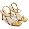 image:imageDREAM PAIRS Womens Slingback Heels High Stilettos Open Square Toe Ankle Strap Pumps Sexy Comfort Strappy Dress Shoes Wedding Bridal Heeled SandalsGoldrhinestone
