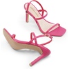 image:imageDREAM PAIRS Womens Slingback Heels High Stilettos Open Square Toe Ankle Strap Pumps Sexy Comfort Strappy Dress Shoes Wedding Bridal Heeled SandalsHot Pinkpu