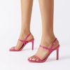 image:imageDREAM PAIRS Womens Slingback Heels High Stilettos Open Square Toe Ankle Strap Pumps Sexy Comfort Strappy Dress Shoes Wedding Bridal Heeled SandalsHot Pinkpu