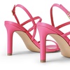 image:imageDREAM PAIRS Womens Slingback Heels High Stilettos Open Square Toe Ankle Strap Pumps Sexy Comfort Strappy Dress Shoes Wedding Bridal Heeled SandalsHot Pinkpu