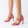 image:imageDREAM PAIRS Womens Slingback Heels High Stilettos Open Square Toe Ankle Strap Pumps Sexy Comfort Strappy Dress Shoes Wedding Bridal Heeled SandalsRedpat