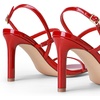 image:imageDREAM PAIRS Womens Slingback Heels High Stilettos Open Square Toe Ankle Strap Pumps Sexy Comfort Strappy Dress Shoes Wedding Bridal Heeled SandalsRedpat