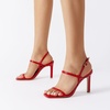 image:imageDREAM PAIRS Womens Slingback Heels High Stilettos Open Square Toe Ankle Strap Pumps Sexy Comfort Strappy Dress Shoes Wedding Bridal Heeled SandalsRedpu
