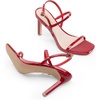 image:imageDREAM PAIRS Womens Slingback Heels High Stilettos Open Square Toe Ankle Strap Pumps Sexy Comfort Strappy Dress Shoes Wedding Bridal Heeled SandalsRedpat