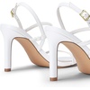 image:imageDREAM PAIRS Womens Slingback Heels High Stilettos Open Square Toe Ankle Strap Pumps Sexy Comfort Strappy Dress Shoes Wedding Bridal Heeled SandalsWhitepu