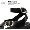 image:imageDREAM PAIRS Womens Strappy Sandals Flat Thong Comfortable Footbed Platform Summer Fashion Vocation ShoesBlack